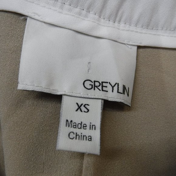 Greylin, Beige and Gold sparkly bell bottom trousers, Size XS, - Picture 3 of 10